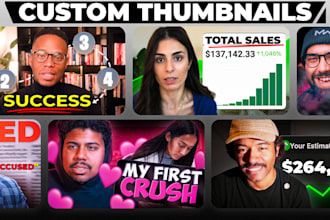 design attractive eye catchy youtube thumbnail