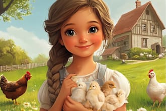 design 3d children story illustration