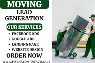 generate moving leads logistics logistics movers transport freight landing page