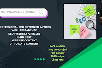 write SEO optimized blog posts