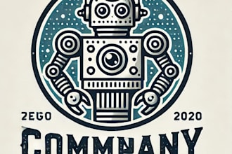 design luxury robot logo