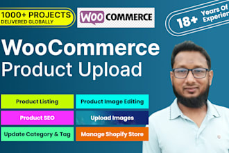 do woocommerce product upload and wordpress data entry