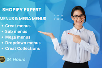 create and fix shopify menus mega menus submenus and collections