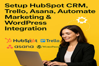 setup hubspot crm trello asana automate marketing wordpress website integration