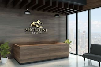 do modern, mountains real estate logo company for  identity