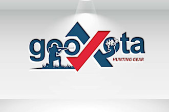 make eye catching modern hunting logo design