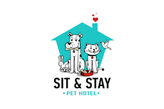 make remarkable shiny pet hotel logo