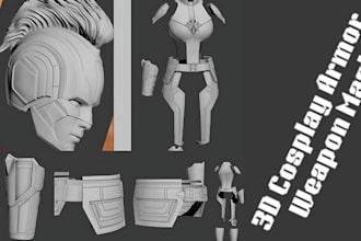 sculpt 3d cosplay wearable cosplay prop model 3d armor 3d weapon for 3d printing