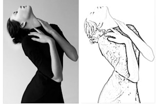 draw pencil sketch, line art and drawing from a picture