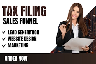 generate quality tax leads, tax filing leads, tax sales funnel setup