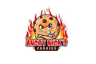 design wonderful angry cookie logo