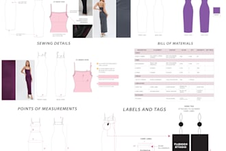 create detailed fashion tech packs for manufacturers and factories