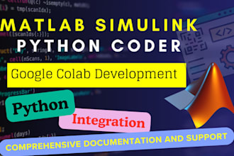 develop google colab matlab simulink python coder