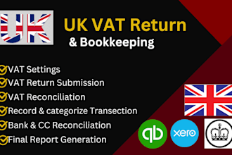 uk vat return and bookkeeping in quickbooks and xero