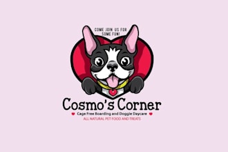 design modern dog daycare logo