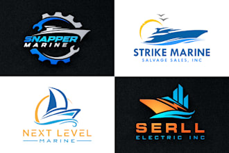 design a custom marine boat, yacht, or ship logo for your brand