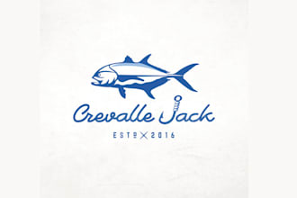 design fishing apparel company logo