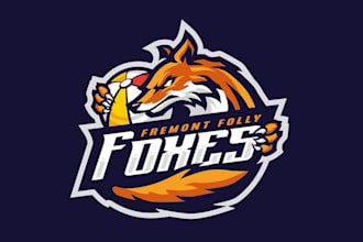 design unique folly foxes team logo