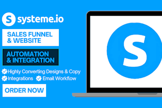 design professional systeme io websites, funnels and automations