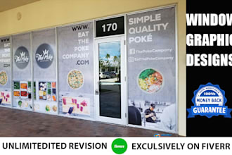 design professional and unique window graphic designs for you