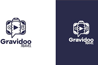 design a modern and unique travel social video channel logo