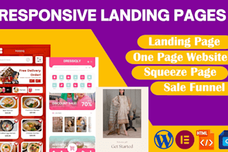 do landing page,sale page,squeeze page and one page website design