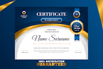 do diploma, achievement, award, custom certificate designs