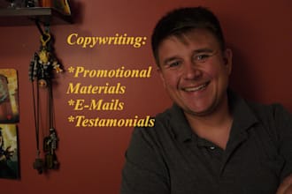 write copy for your products and company description