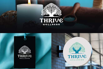 create a high quality minimalist wellness business logo design