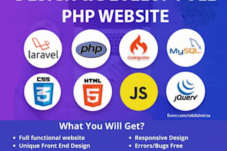 build powerful backend systems with PHP, laravel framework