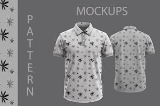 create seamless textile pattern designs with free mockups