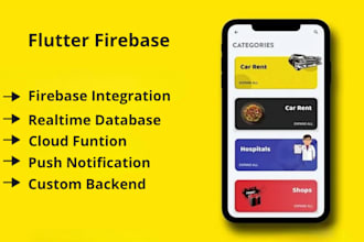 be your flutter developer build android IOS flutter apps with firebase and API