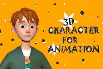 create 3d low poly character for animation