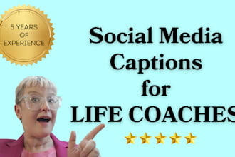 write self help social media posts for life coaches