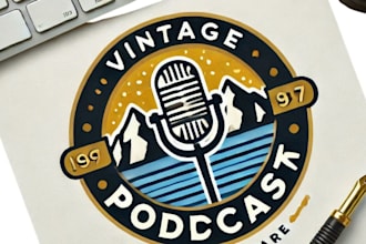 make a podcast cover art logo design