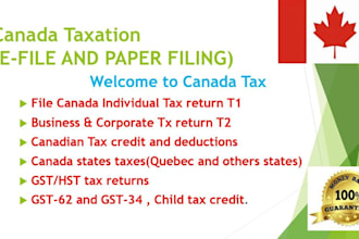 prepare canada individual tax return t1, corporation tax return t2