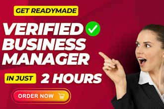create fresh verified fb business manager and ads account