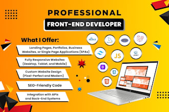 do front end development and website development using HTML, CSS, and javascript