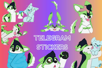 draw furry stickers, furry nsfw, animated stickers, telegram stickers