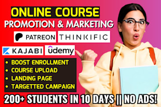 do kajabi online course promotion, udemy, health and wellness course marketing