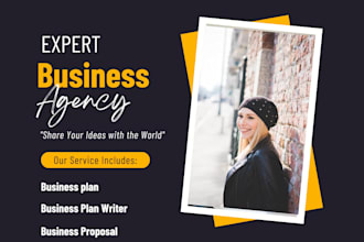 prepare business plan for startups  loan proposal grant writing market analysis