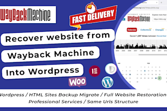 restore website from wayback machine web archive