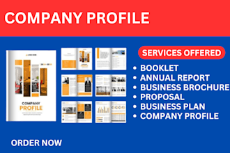 do custom brochure, company profile, and annual report design services