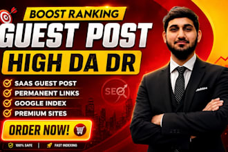 do SEO optimized saas guest post with high da DR backlinks