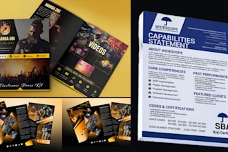 design a compelling federal capability statement business flyers epk white paper