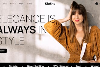 setup, design or redesign modern shopify store, clothing store, fashion website