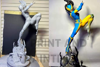 3d print and paint 3d miniature figures painting 8k 40k figurine diorama model