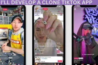 create social media, app development, tiktok app, tiktok clone app, snapchat app