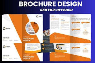 design trifold or bifold brochure, flyer,  leaflet, business catalogue, postcard