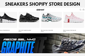 design premium sneaker shopify store for streetwear and shoe brands